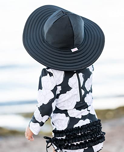 Image of RuffleButts Baby /Toddler Girls UPF 50+ Sun Protective Wide Brim Swimwear Sun Hat