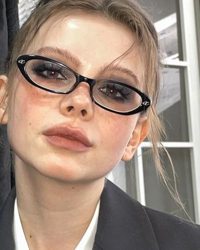 Image of boten Cat Eye Blue Light Blocking Glasses for Women Men Small Oval Eyeglasses Anti Glare Nerd Eyewear