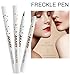 AKARY Freckle Pen Professional Lifelike Face Concealer Point Out Natural Waterproof Longlasting Soft Artificial Fine Makeup Freckle Pen Life Face Decoration (#01 Light Brown)