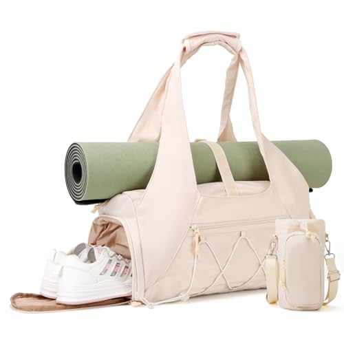 FULONEEI Gym Bag for Women, Yoga Mat Bag with Shoe