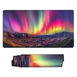 Tappetino per Mouse Gaming XXL 600 x 300 mm – Ufficio Mousepad Grande – Migliora la Velocità e la Precisione – Tenuta Stabile – Lavabile – Sottomano per Ufficio Accessori Scrivania (Luce del Nord) G35