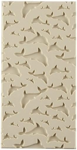Texture Tile - Flying Dolphins Embossed