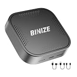 Binize Android 12 Wireless CarPlay AI Box, 4+64G, Wireless CarPlay Wireless Android Auto Adapter AI Box per auto con OEM Wired Carplay, Multimedia Video Box Stream Netflix/YouTube/Spotify Plug&Play