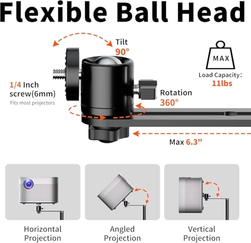 Soporte de suelo para proyector regulable XINLEI PR002FP con base pesada 3
