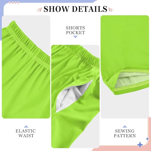 Boccsty Boys Green Lime Yellow Track Pants Toddler Casual Athletic Sweatpants Kids 6-8 Years S4