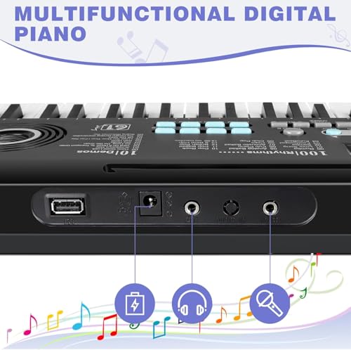 image for PWNLDY 61 key keyboard Piano, Portable Electronic Digital Piano, Built