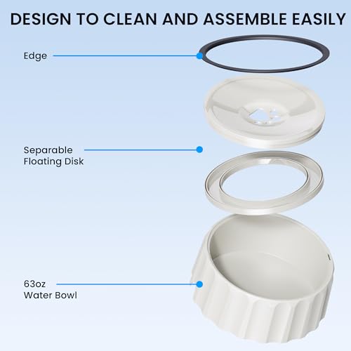 Dog-Water-Bowl-No-Spill-70oz2L-Large-Capacity-Dog-Water-Bowl-Dispenser-Non-Slip-No-Splash-Dog-Water-Bowl-Pet-Slow-Feeder-No-Drip-Dog-Water-Bowl-on-Vehicle-Slow-Water-Bowl-for-Dogs-and-Cat-White Dog Water Bowl No Spill 70oz2L Large Capacity Dog Water Bowl Dispenser Non Slip No Splash Dog Water Bowl Pet Slow Feeder No Drip Dog Water Bowl on Vehicle Slow Water Bowl for Dogs and Cat White