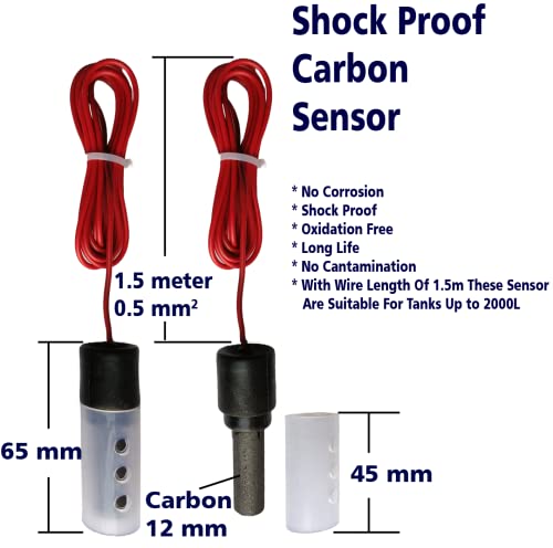 6 Unit Water Level Carbon Sensors with 1.5m Wire for Water Level Controllers and Indicator