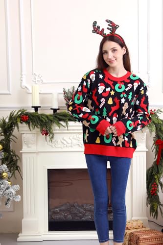 dressfan Santa and Gingerbread All-Over Christmas Sweater - Image 2