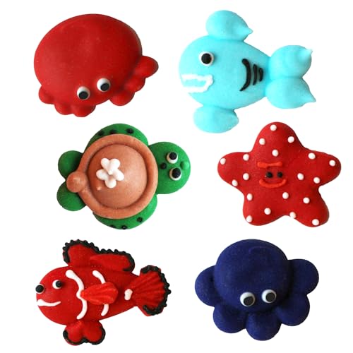 Edible Cake Decorations, Under the Sea Creatures, Kosher Royal Icing