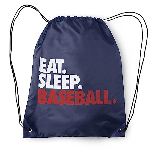 ChalkTalkSPORTS Baseball Sport Pack Cinch Sack | Eat Sleep Baseball2