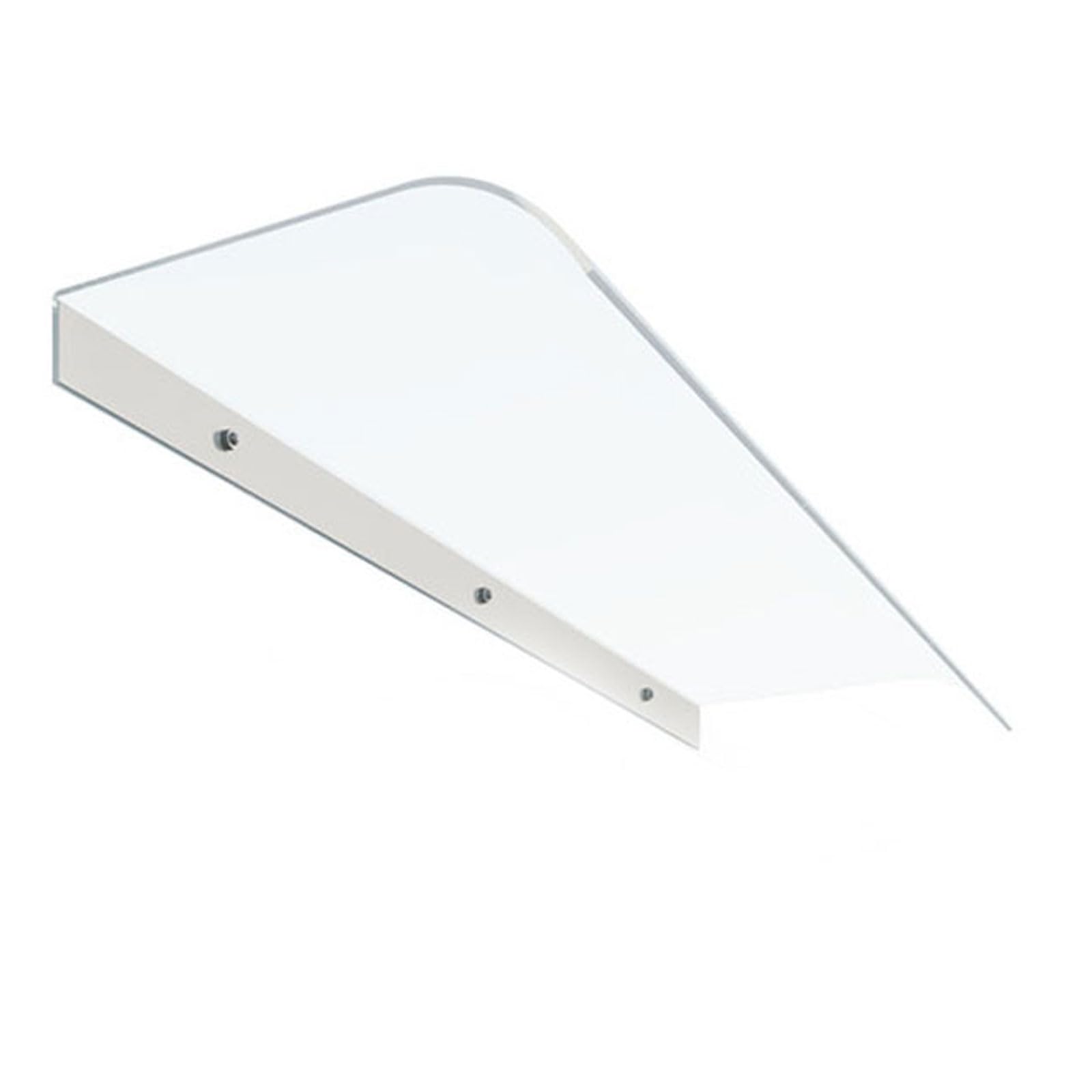Marquesina para puerta de casa, toldo de policarbonato, protección solar y protección contra la lluvia, techo de puerta con transparente, toldo para puerta de casa o terraza (plano, 400 x 400)