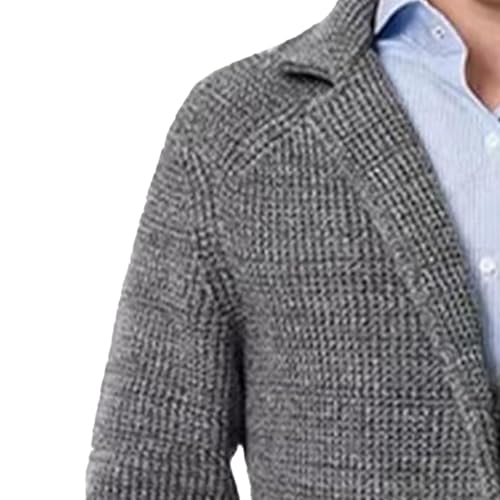 Men's Suit Casual Knitted Jacket Button Lightweight Men Knit Coat Slim Fit Knits Blazer Suit Jackets3