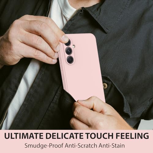 Image of LIRAMARK Liquid Silicone Soft Back Cover Case for Samsung Galaxy S26 5G| Soft Micro-Fibre Lining Inside | Camera Protection Bump (Pink)