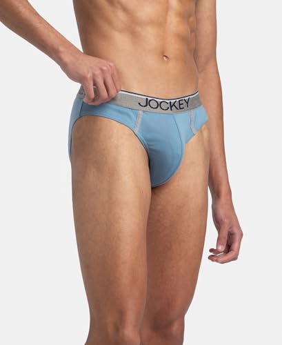 Image of Jockey 8044 Men's Super Combed Cotton Rib Solid Brief with Ultrasoft Waistband