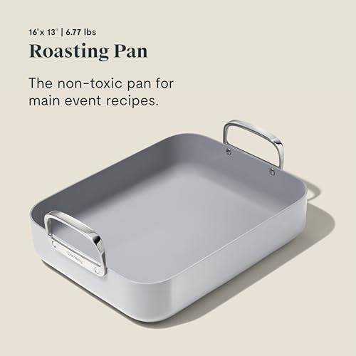 image for Caraway Roasting Pan - 16x13” Roasting Pan with Rack - Non-Stick Cer