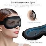 Gritin 100% Blackout Sleep Eye Mask for Women Men, Zero Pressure Sleeping Mask - Ergonomic Design 3D Cutout Eye Movement and Eyelash Friendly Night Blindfold, Ultra Soft Comfortable for Sleeping - Image 3