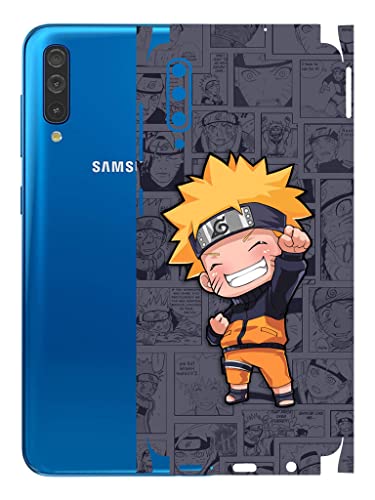 Image of AtOdds - Samsung Galaxy A50 Mobile Back Skin Rear Screen Guard Protector Film Wrap (Coverage - Back+Camera+Sides) (Naruto)