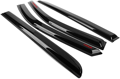 Miniatura 5 de Visera de ventana compatible con Honda Odyssey 08-10, deflector de ventilación de ventana lateral, teñido ahumado oscuro, estilo cinta JDM, color