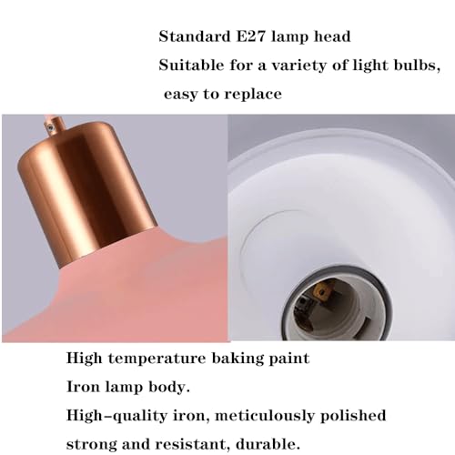 Lustre élégant à une tête rose idéal pour éclairer une table de bar