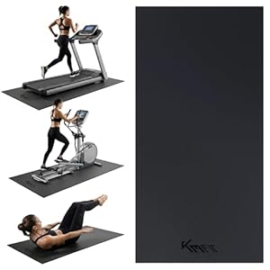 KM-Fit Bodenschutzmatte 200x90x0,8 cm | rutschfeste Unterlegmatte für Fitnessgeräte | Fitnessmatte, Bodenmatte schall- & vibrationsdämpfend | Übungsmatte für Yoga, Pilates | erhältlich in 4 Größen