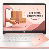 HP Business and Home Laptop, 8GB RAM, Intel Processor, Microsoft Office 365 1 Year, 64GB SSD, Windows 11 Home | No Mouse, Fast Response, Long Battery Life, Sleek, Rose Gold