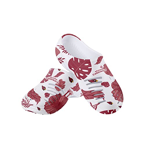 FOCO Arizona Cardinals NFL Womens Floral White Clog - M