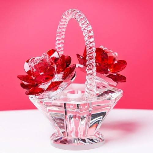 Panier de fleur en cristal déco de table pour un salon élégant