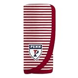 Striped Blanket, Pennsylvania Quakers, Crimson/White, Unisex, 37.5" X 33.5"