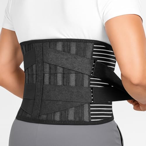 Back Support Brace for Lower Back Pain, Adjustable Lumbar Support Waist Brace, Sports Waist Belt for Men Women(XL)