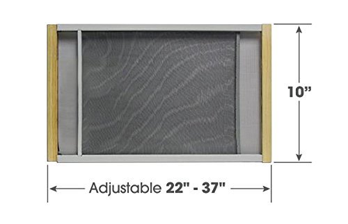 Adjustable Window Screen Built to Help Air Circulate Through Your Home, Adjusts Its Width Within a Range of 22" - 37" - 10 in high, Installs in Seconds No Tools Needed