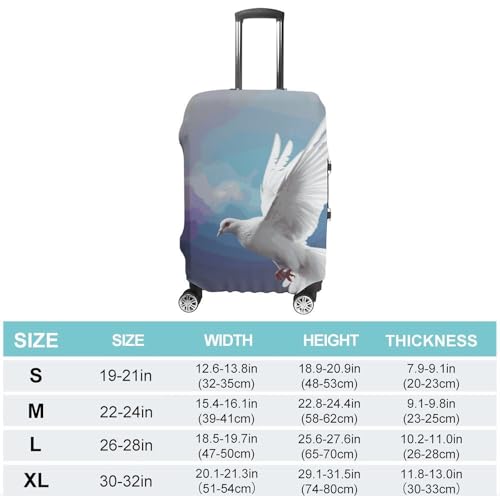 Peace Dove Printed Luggage Cover Protector, Fits 18-32 Inch Luggage2