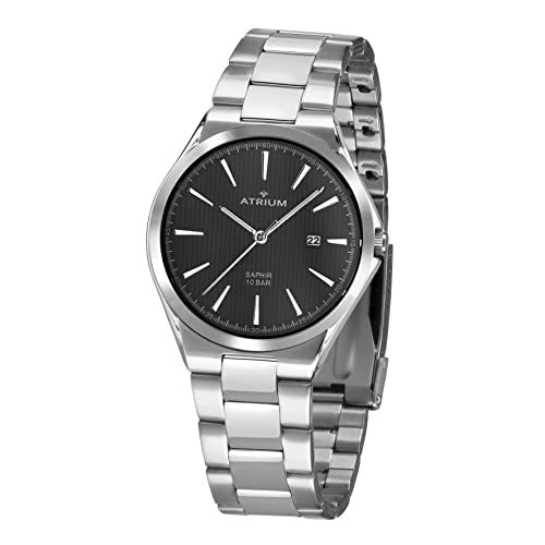 ATRIUM Uomo Orologio da Polso Acciaio Inox Analogico Quarzo