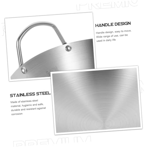 Wok de acero inoxidable con doble asa antiadherente miniatura 3