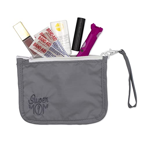 Mother Load - Mom Stuff Wristlet Pouch with Embroidered Icon, a Must-Have Perfect Size Purse Pouch for Any Mom, 6 Inches x 8 Inches