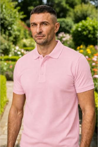 Image of Polo T-Shirt for Men | T Shirt for Man| Cotton Rich Solid Collar T-Shirt Shirt for Men| Premium Regular Fit Half Sleeve Polo Shirt Casual Wear