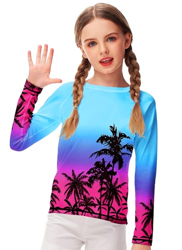 Image of Remimi Unisex Kids Rash Guard Long Sleeve SPF 50+ Tie Dye Sun Shirt 3-12 Years