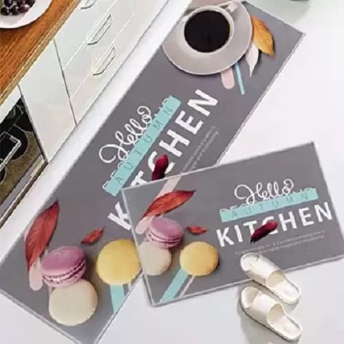 HomeCloud Velvet kitchen mat 6mm Fruit Printed Thick Anti Slip, Washable, Big Size, Printed, Designer Folding kitchen mat for Floor Home Bedroom Standard size (40 x 120 cm 40 x 60 cm), Rectangular