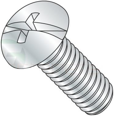 #8-32 x 1 1/2" Machine Screws, Steel, Round Head, Combo (Phillips/Slotted), Full Thread, Zinc Plating (Quantity: 5000 pcs)
