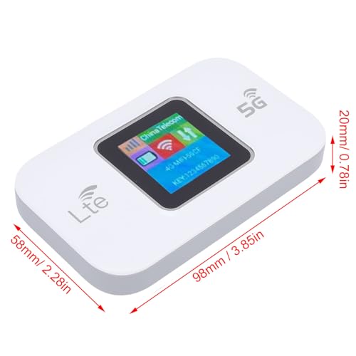 VBESTLIFE Router Hotspot Mobile 5G, WiFi Portatile Ad Alta velocità da 300 Mbps con Slot per Scheda SIM, Crittografia WPA2, per Viaggi All'aperto, per Europa Asia Africa