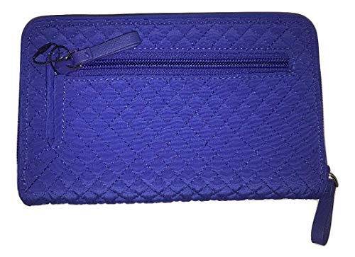 Vera Bradley Iconic RFID Turnlock Wallet in Gage Blue Microfiber2