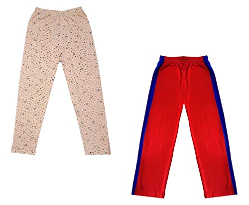 Image of indi weaves Boys and Girls Cotton Solid and Printed Pyjama /Pant /Trackpants [Pack of 2] Multicolor62
