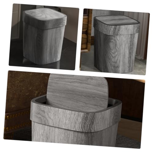 KOMBIUDA caneca de basura rectangular con tapa oscilante miniatura 3