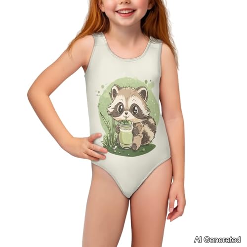 Image of Girls One Piece Swimsuits Sleeveless Lightweight Bathing Suit Beach Swim Suit Quick Dry Swimwear 5-14 Y
