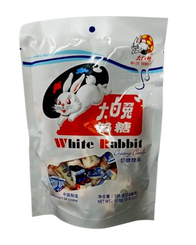 Image of White Rabbit Creamy Milk Candy - Classic Chewy Milk Sweets, Rich & Smooth Flavor, Individually Wrapped Treats (108 GM)