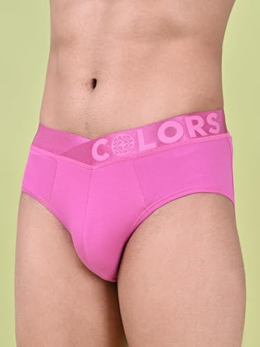 Image of Rupa Colors Modern Solid Brief for Men, Cotton Blend, Regular Fit, Outer Elastic, Pack of 1
