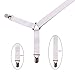 Triangle Bed Sheet Fastener Adjustable Holder Straps for a Smooth Mattress, Pack of 4, White