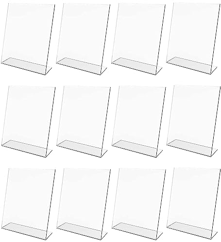 Image of CPI 4 X 6 Inch (A6) Acrylic Bar code standee, QR Code L Shape Perfect for Restaurants, Promotions, Tent Card Paper Holder Photo Frames for BHIM, PHONEPE, GOOGLE Pay Stand (Transparent, Set of 12)