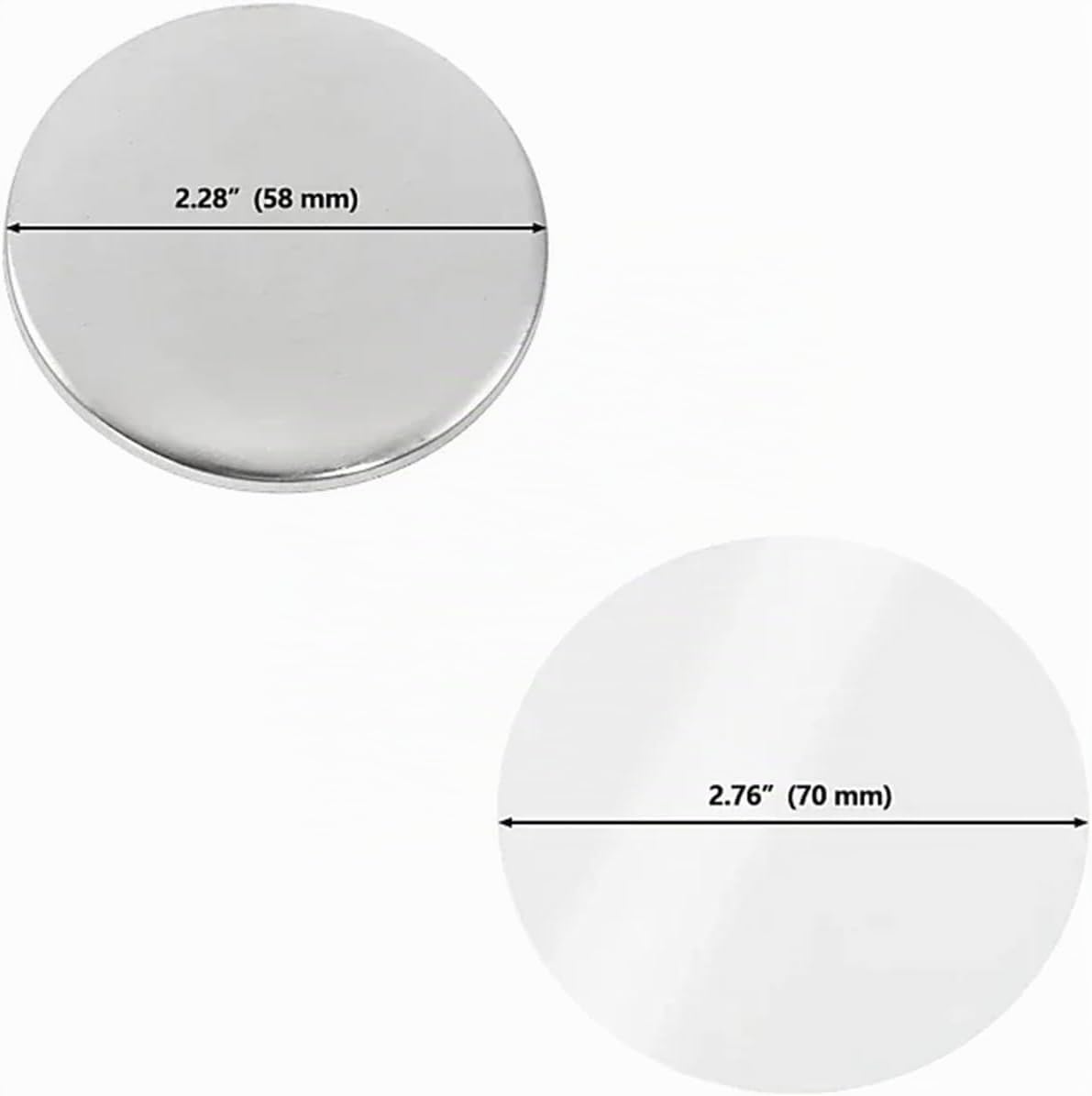 Wenlai-Lot de 100 Badges magnétiques Souples for réfrigérateur, 58 mm, Accessoires for la Fabrication de Boutons Polyvalence pour Les Loisirs créatifs