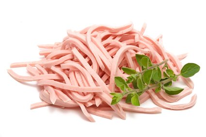 Frische Badische Lyoner in Streifen geschnitten für Wurstsalat - 3 kg Paket (6 x 500 gr.) - Handwerksqualität Cover